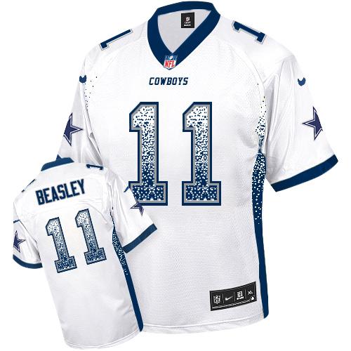 Nike Cowboys #11 Cole Beasley White Men's Stitched NFL Elite Drift Fashion Jersey